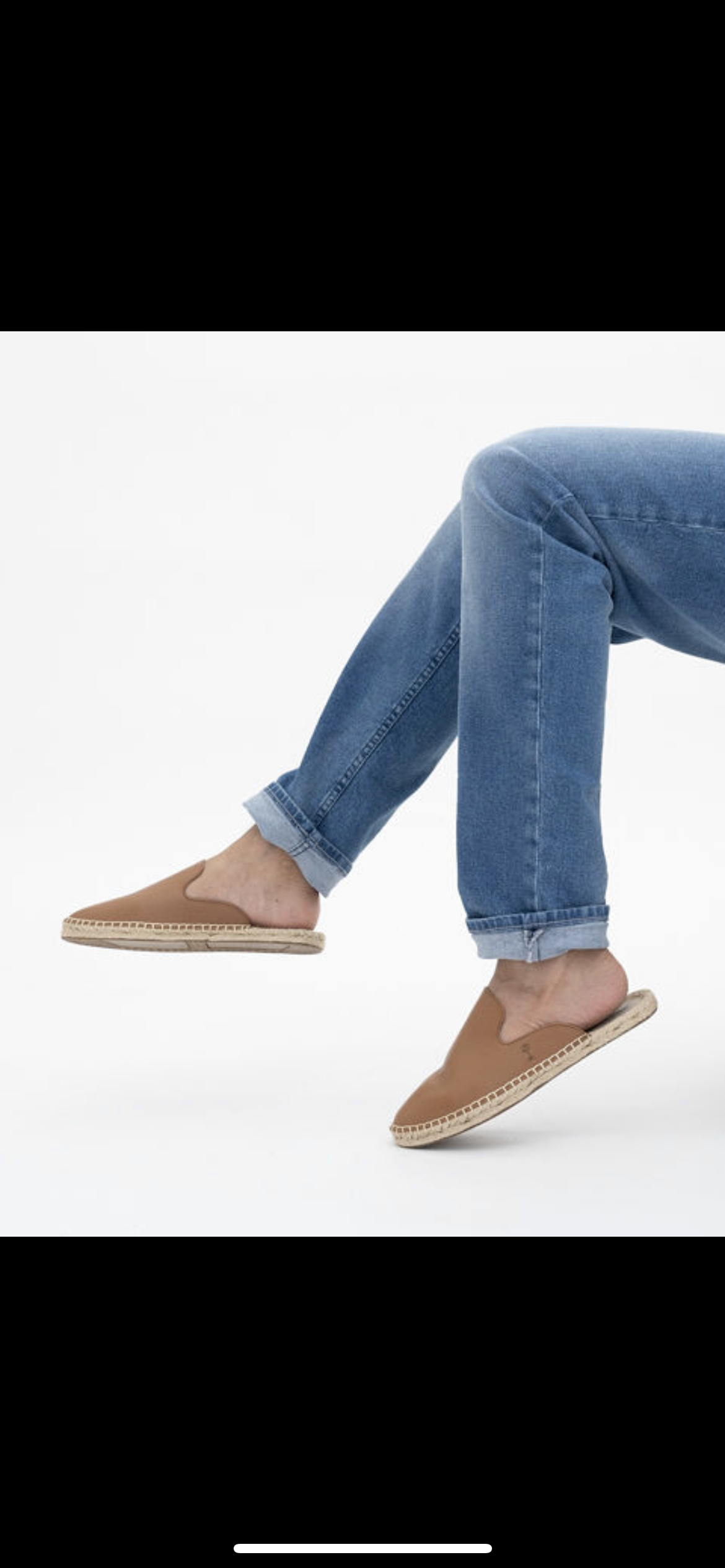 Brown(Tan) Leather Mules Espadrilles