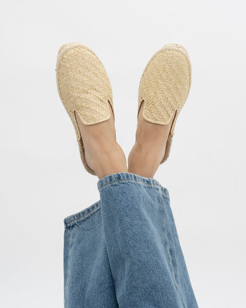 Beige Raffia mule Espadrille