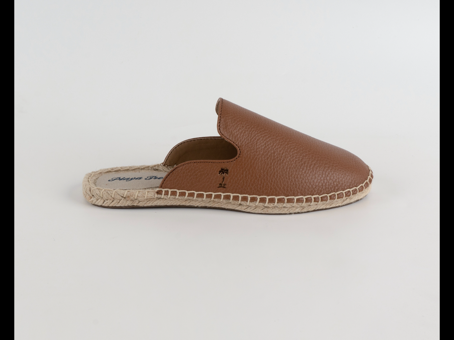 Brown(Tan) Leather Mules Espadrilles