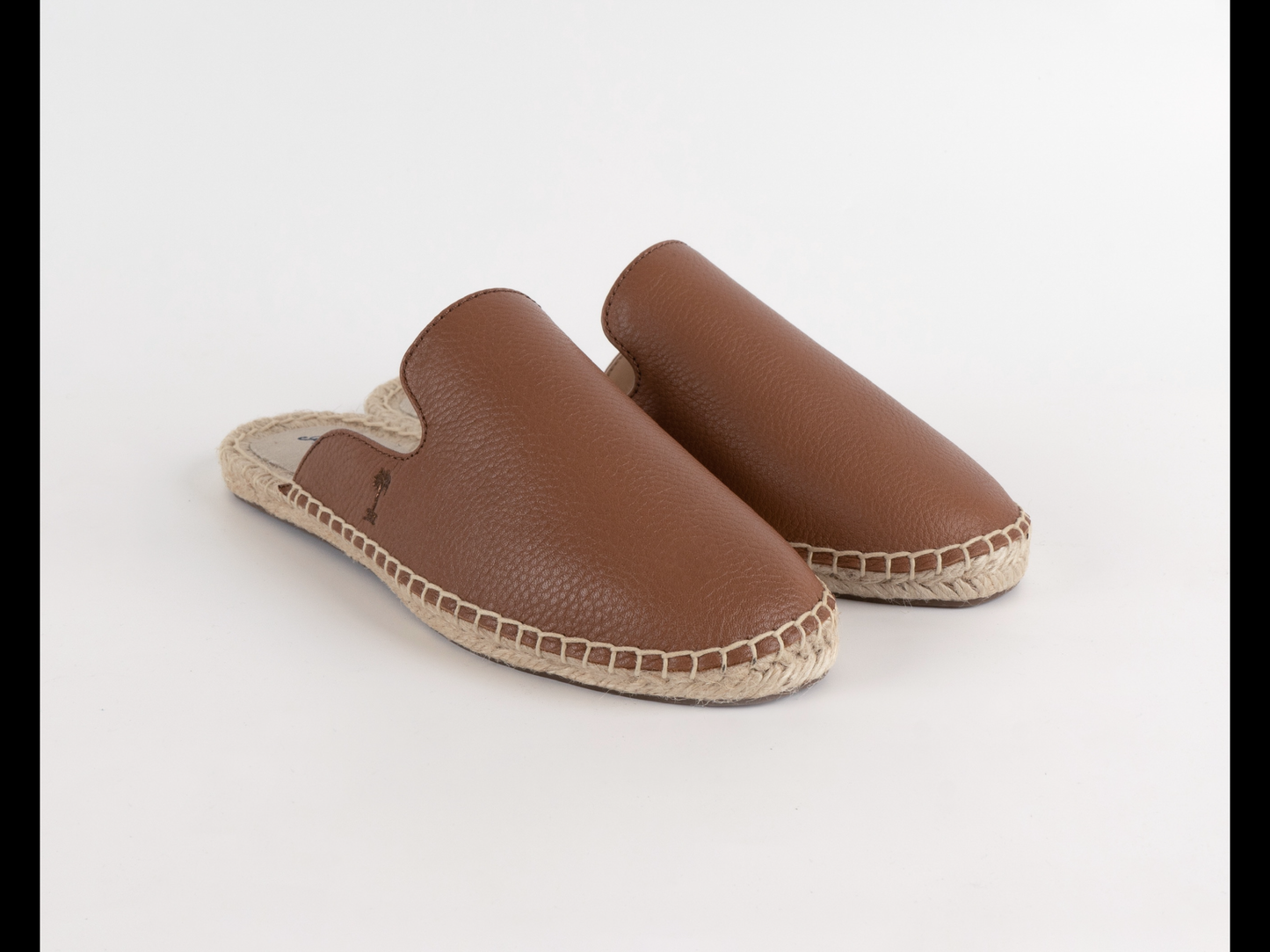 Brown(Tan) Leather Mules Espadrilles