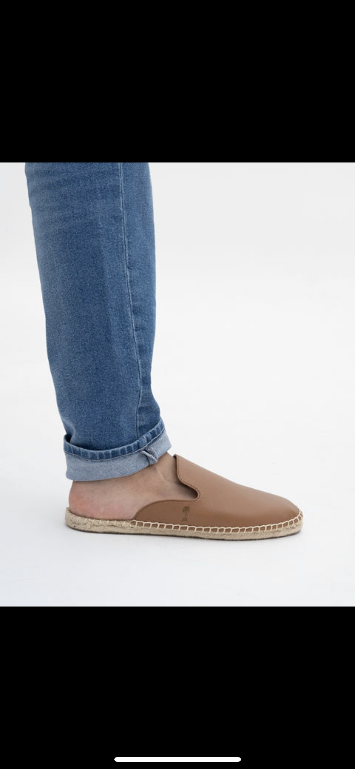 Brown(Tan) Leather Mules Espadrilles