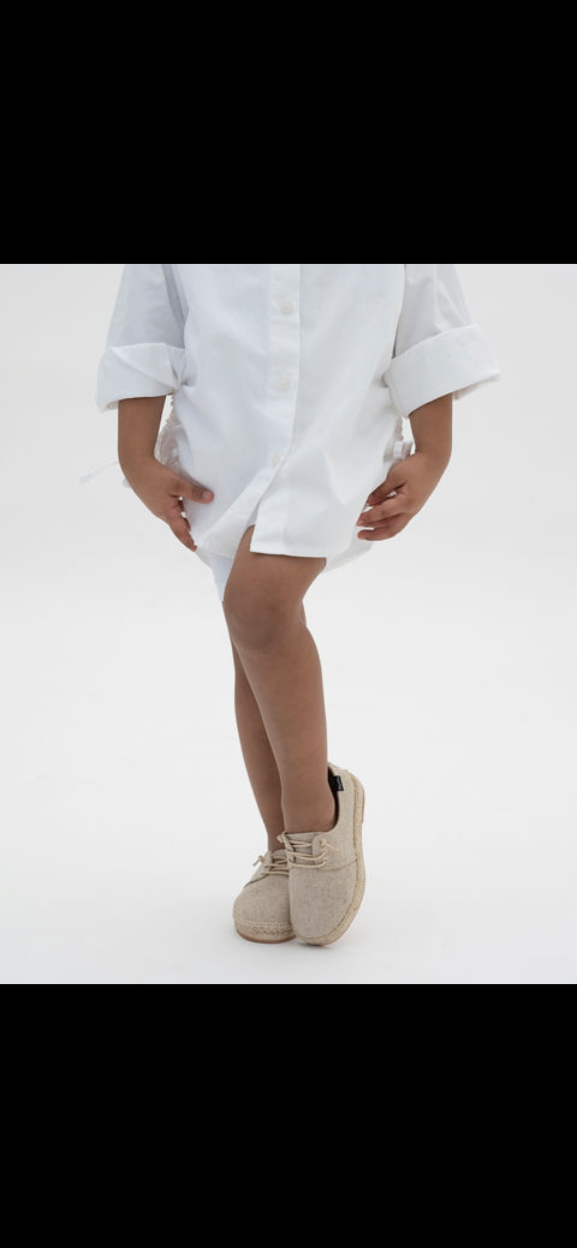 Kids-mini Beige lace up espadrille shoe