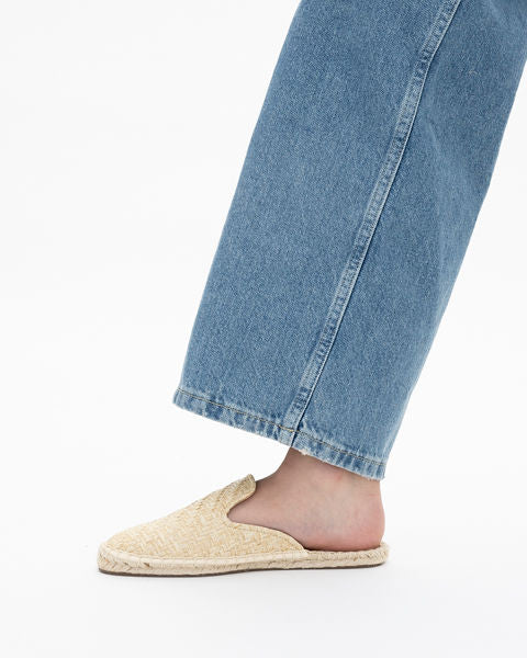 Beige Raffia mule Espadrille