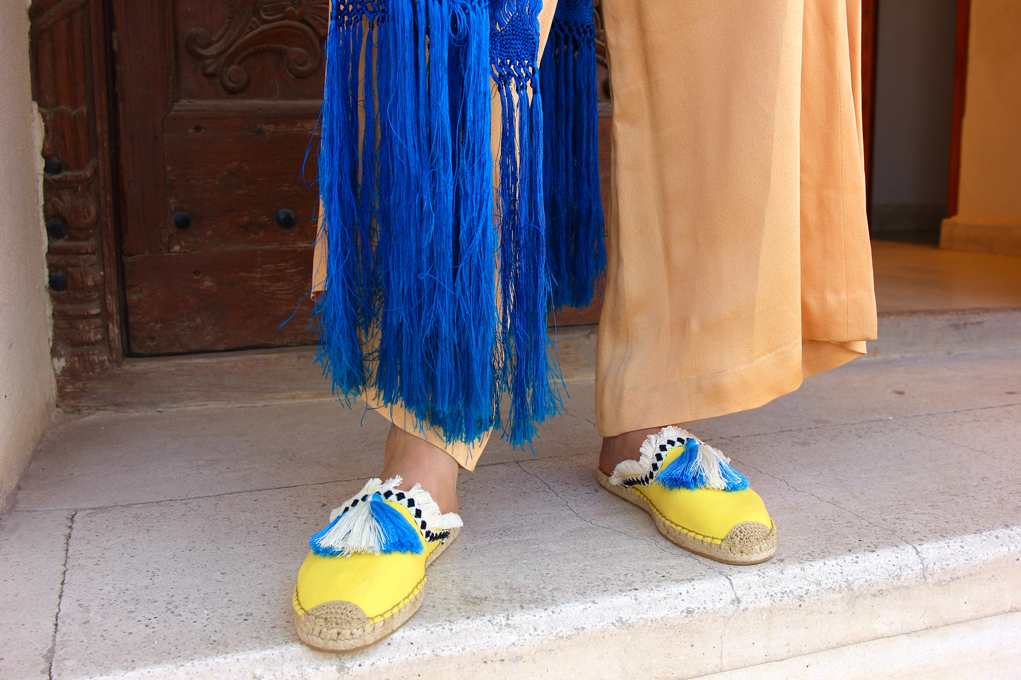 Yellow Gomera Mules Espadrilles