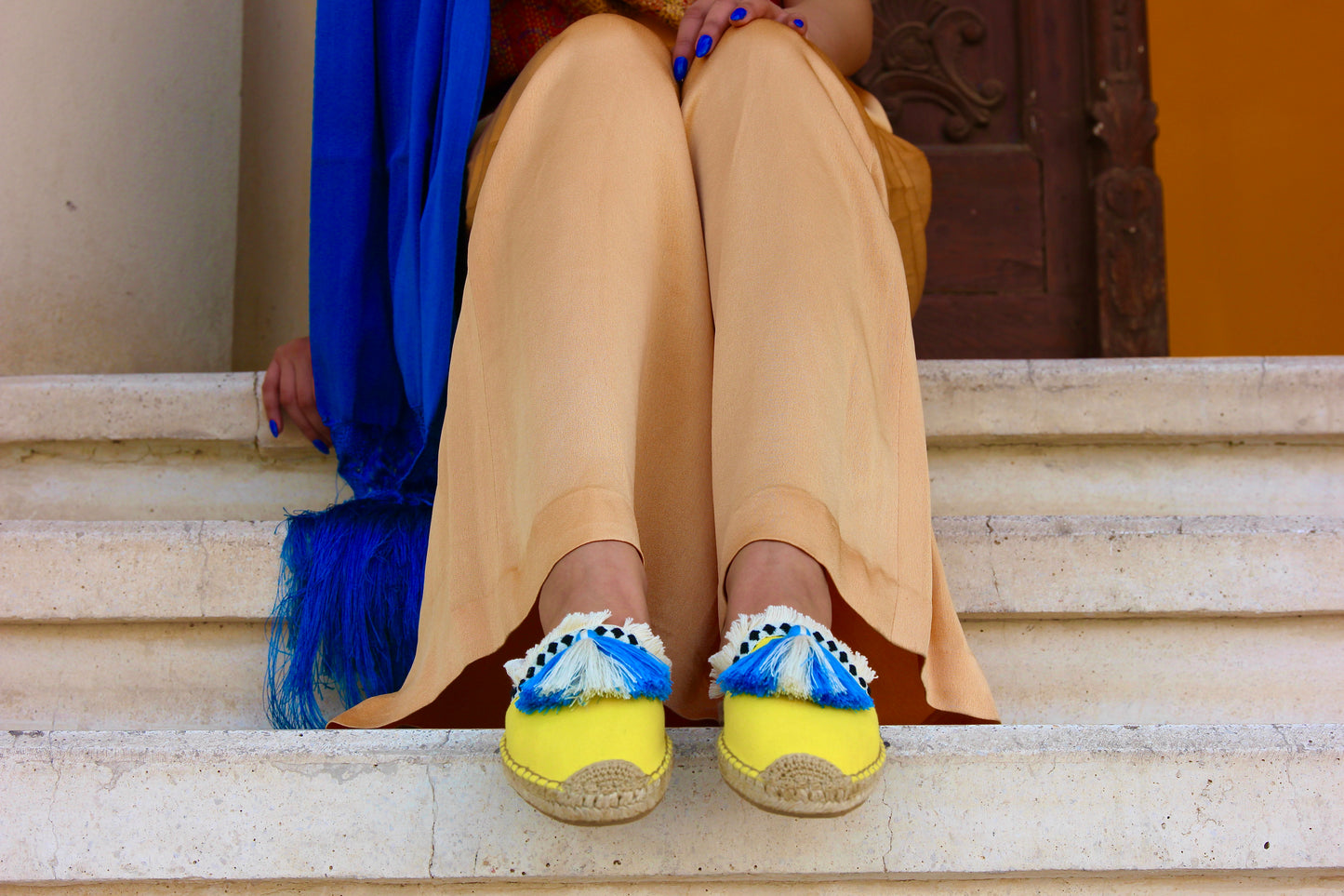 Yellow Gomera Mules Espadrilles