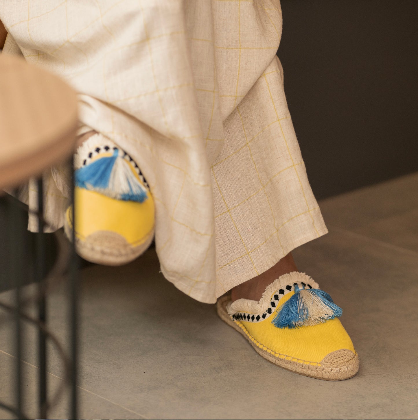 Yellow Gomera Mules Espadrilles